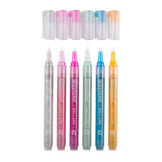 Bruynzeel feutres à paillettes pastel 6 pièces | 3 pièces