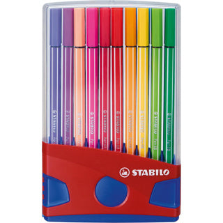 Stabilo pen 68 - feutre - colorparade - lot de 20 pièces - rouge