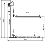 Pont levant Ath-heinl simple ascenseur 12pl. ascenseur avec. fourches de roue ath-single lift 12pl