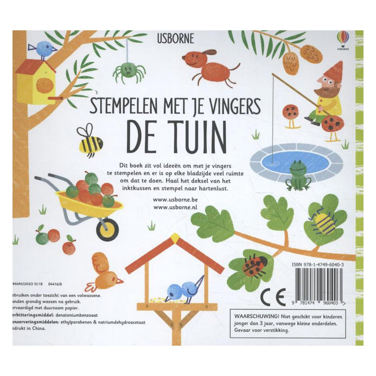 Wpg uitgevers stempelen met je vingers de tuin