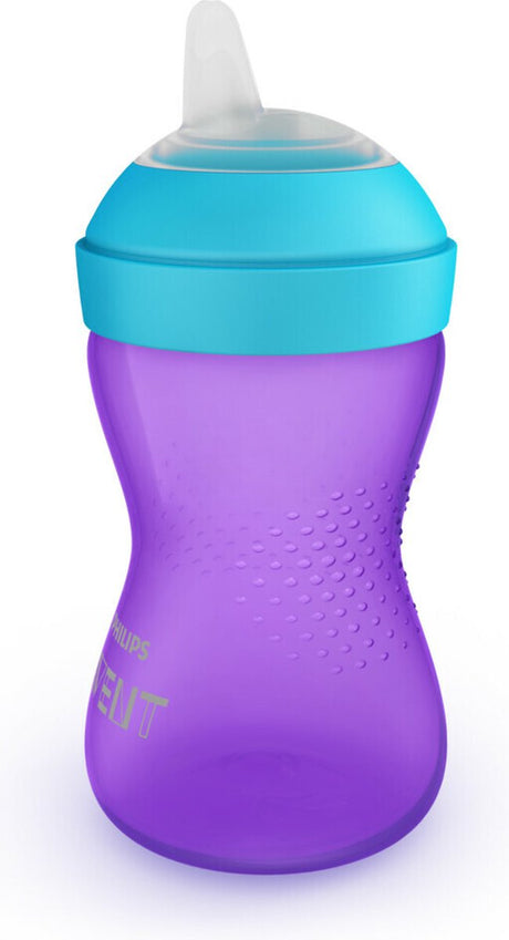 Philips avent gobelet à bec souple résistant aux morsures - 9+ mois - 300 ml - violet -scf802 02