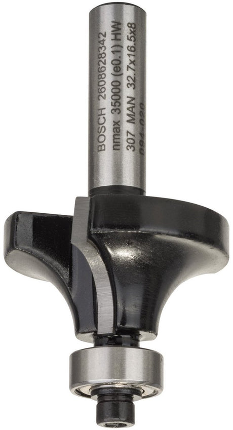 Fraise à profil arrondi Bosch + roulement hm 10x17mm 8mm