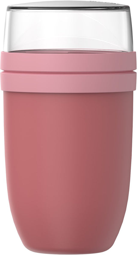 Mepal lunchpot xl ellipse - 750 + 300 ml - yoghurtbeker en muesli beker to go - geschikt voor vriezer. magnetron en vaatwasser - vivid mauve