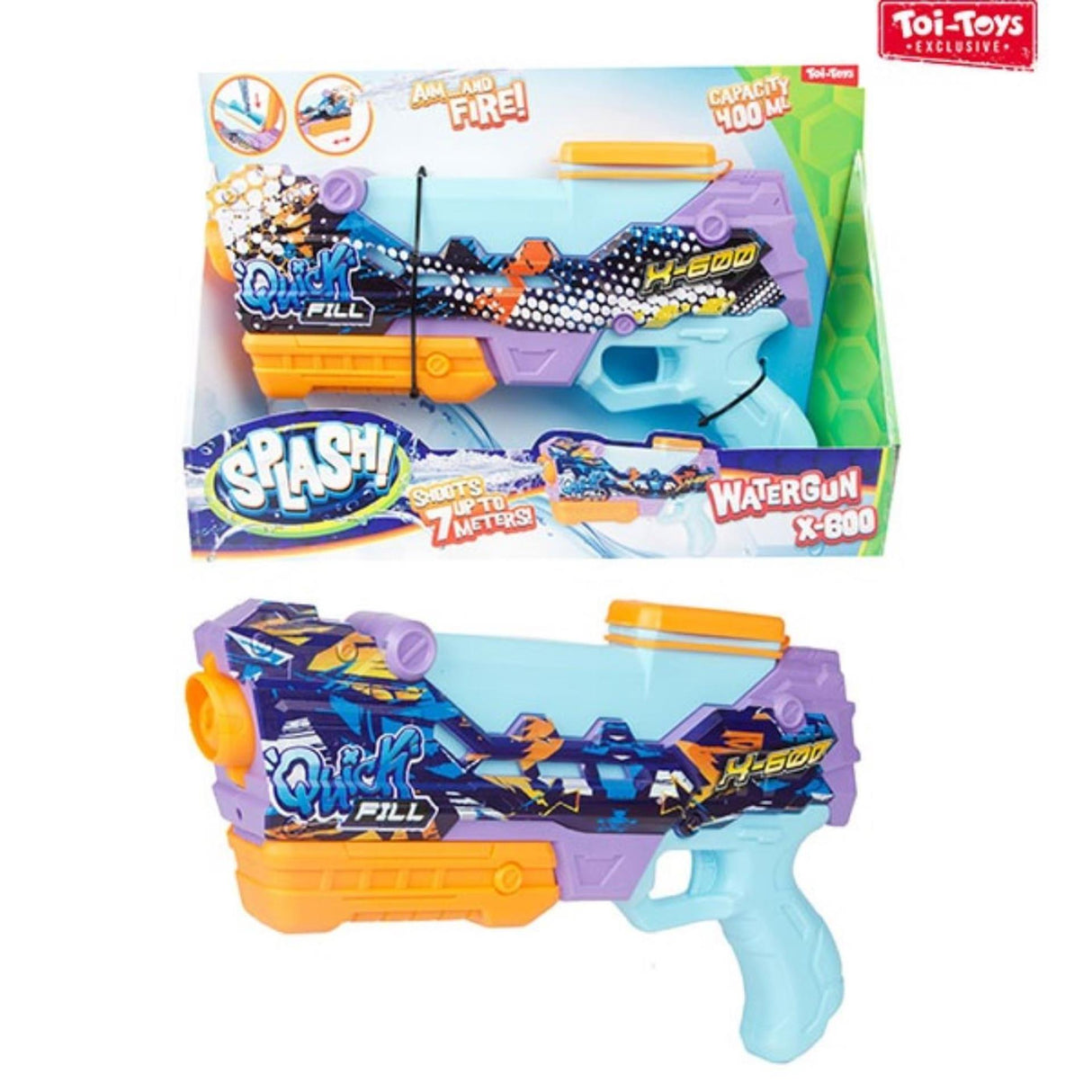 Splash toi toys pistolet à eau remplissage rapide x600