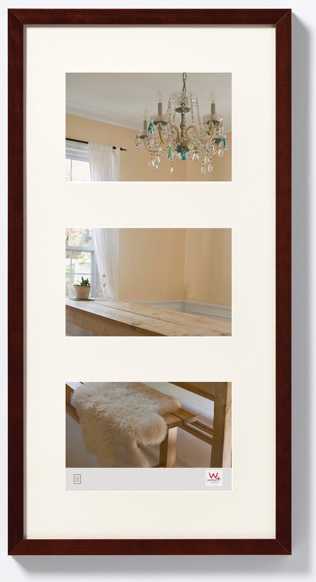 Poivrons Walther - cadre en bois - format photo 3x10x15 cm - noyer