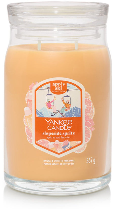 Bougie Yankee - bougie parfumée en grand pot spritz au bord des pistes - 90 heures de combustion - deux mèches