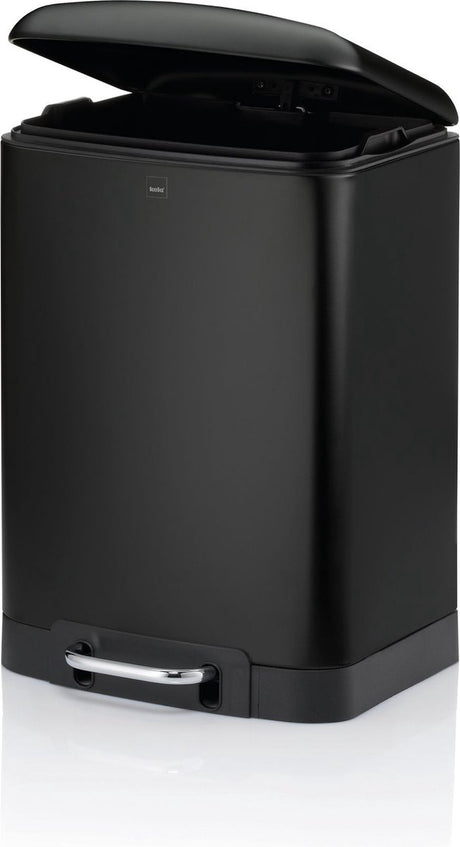 Kela poubelle, acier inoxydable, noir, 12 l - | davino