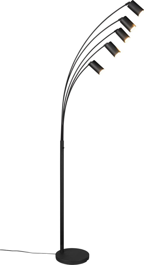 Trio Marley - lampadaire - noir mat - excl. 5x GU10 4,5 W