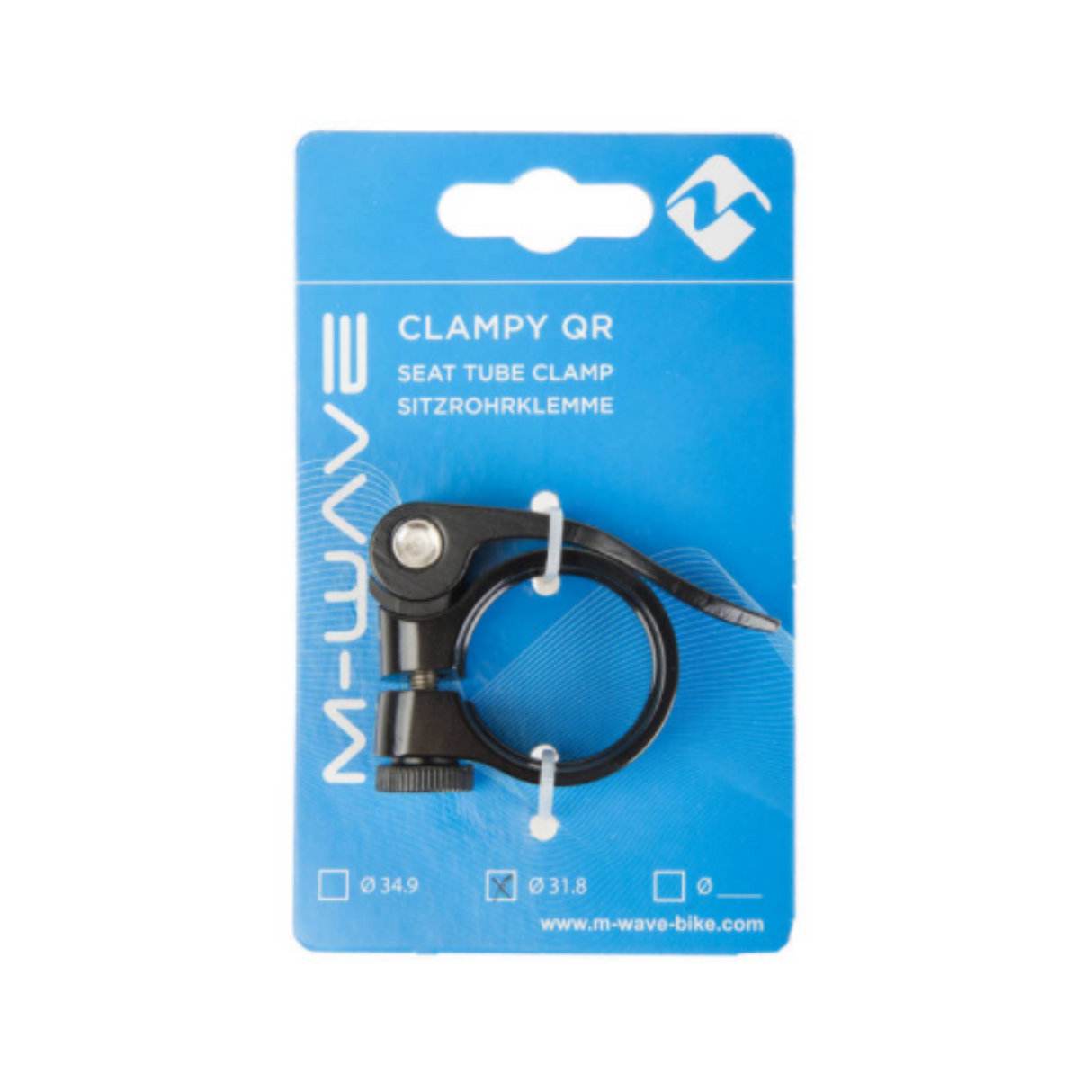 M-wave zoolpap Clampy-QR 34,9 mm en aluminium noir