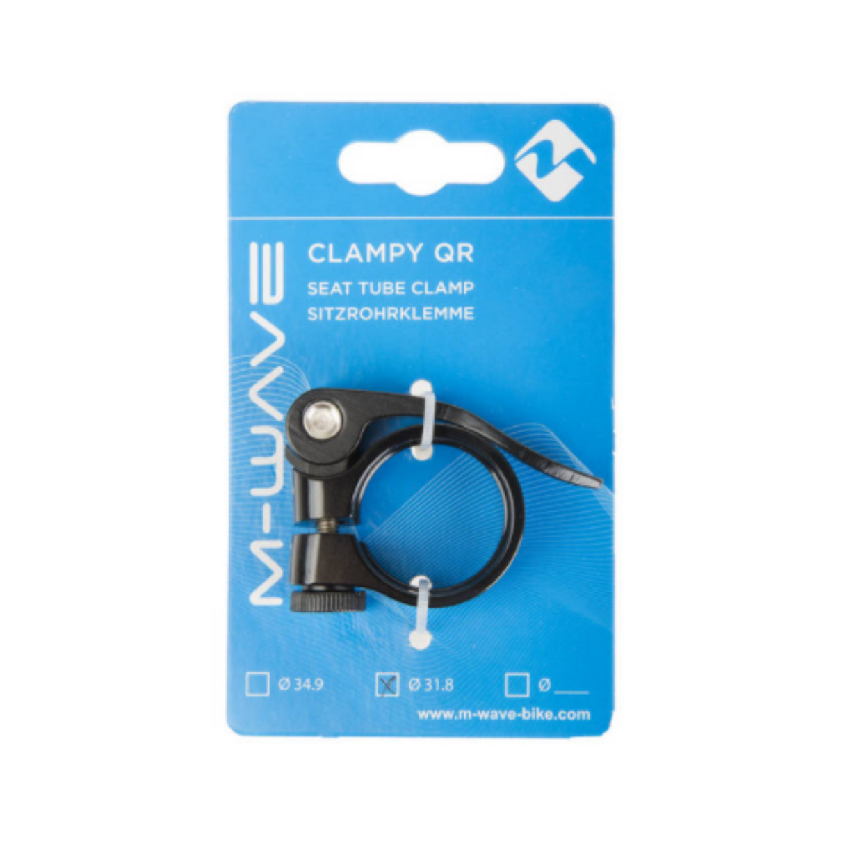 Collier de tige de selle M-wave avec dégagement rapide 34,9 mm noir