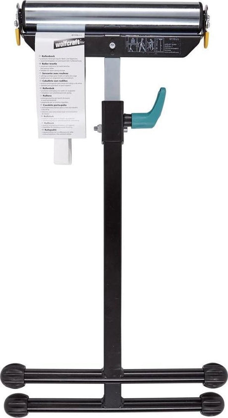 Wolfcraft - chevalet de sciage pliable - tréteau - socle pour scie à tronçonner - 50 kg 63-100 cm - support à rouleaux universel - garantie 10 ans - 6102300