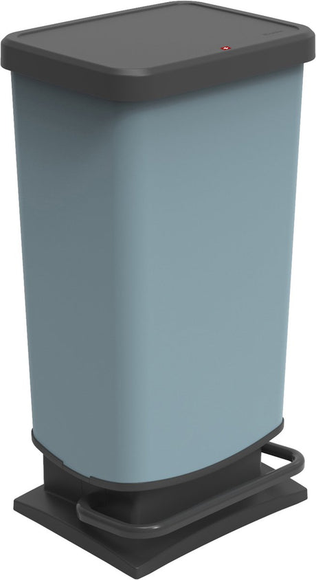Poubelle à pédale Rotho Paso - poubelle 40l - sans BPA - bleu