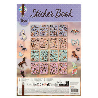 Livre d'autocollants pour chevaux de groupe d'artisanat créatif - 900+pcs.