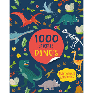 Livre autocollant livre 1000 autocollants dinosaures | 2 pièces