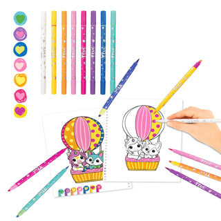 Livre de coloriage Ylvi avec feutres