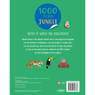 Livre d'autocollants livre 1000 autocollants jungle