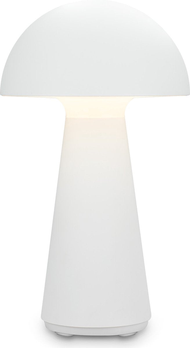 Briloner - fungo - Lampe de table LED à batterie, intensité variable en continu, tactile, lumière mobile, lampe de table LED d'extérieur, lampe de table LED sans fil, blanc mat