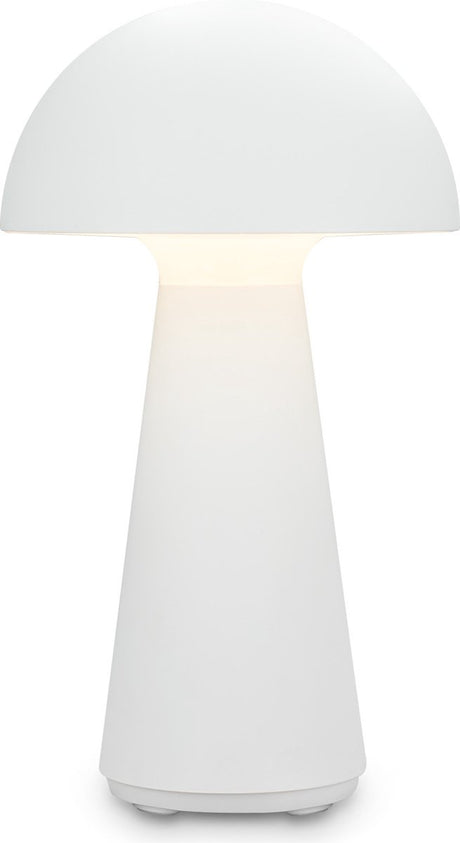 Briloner - fungo - Lampe de table LED à batterie, intensité variable en continu, tactile, lumière mobile, lampe de table LED d'extérieur, lampe de table LED sans fil, blanc mat