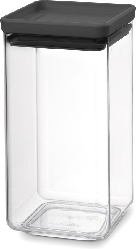 Conteneur de conservation Brabantia savoureux+ - empilable - 1,6 l - gris foncé