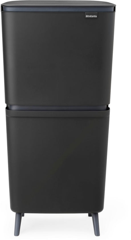 Brabantia sortup hi poubelle 20 + 25 litres - tri des déchets - gris foncé