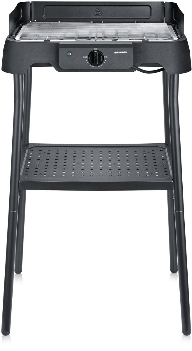 Grill de table électrique BBQ Severin PG 8594 - 2000 W - grille en acier inoxydable - avec socle - noir