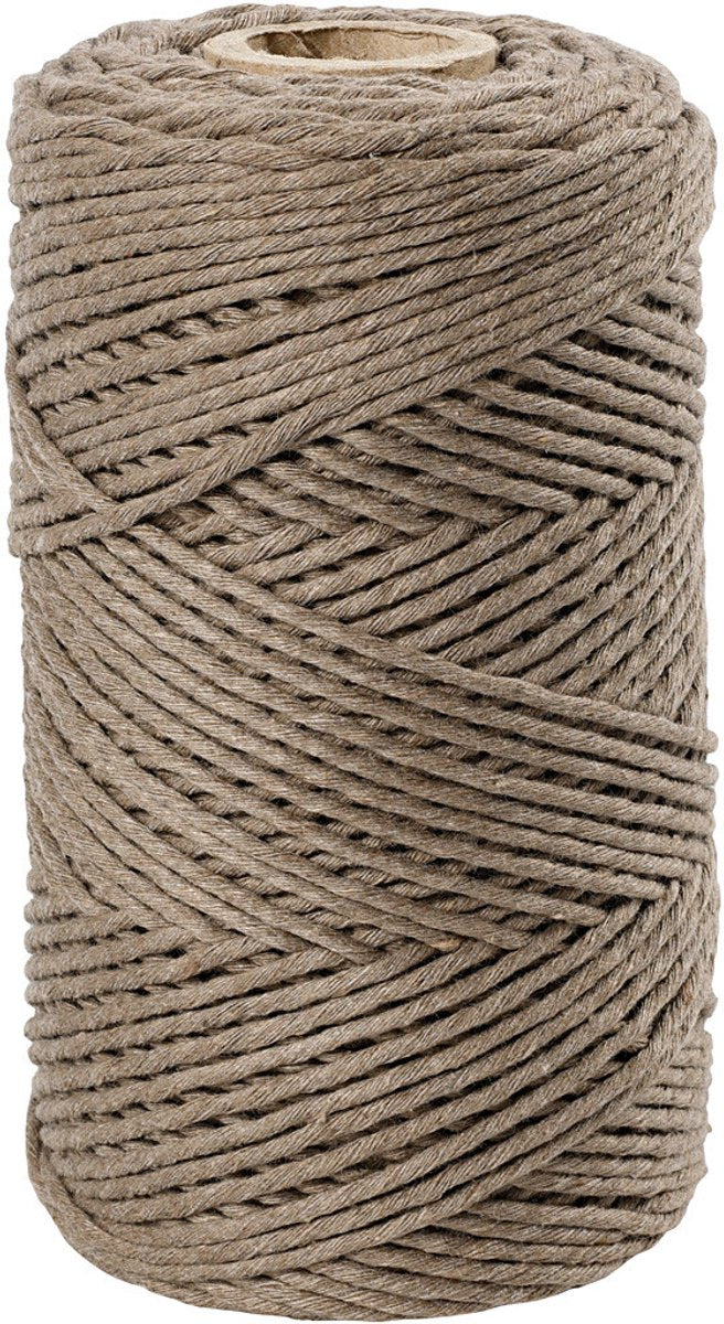 Creativ company cordon macramé 2 mm 198 m marron clair
