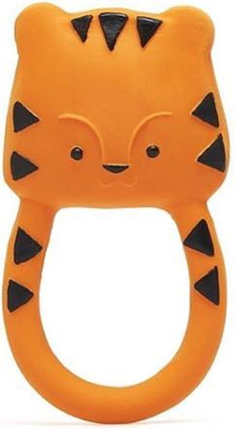 Lanco jouets anneau de dentition en caoutchouc Lanco - Nalu le tigre - orange