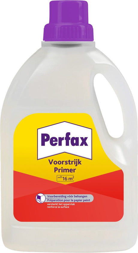 Apprêt Perfax 1l | preparation for perfect wallpaper results | improves adhesion and levels the surface | adapté pour 17m2 | facile à appliquer.
