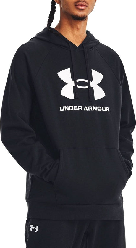 Maillot de sport Under Armour UA Rival Fleece Logo HD-BLK pour hommes - Noir - Blanc