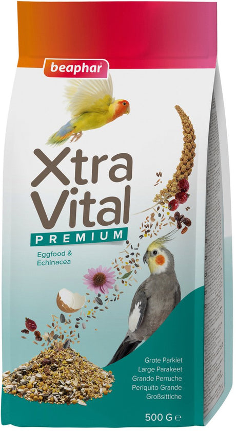 Xtravital beaphar grande perruche - nourriture pour oiseaux - 500 g