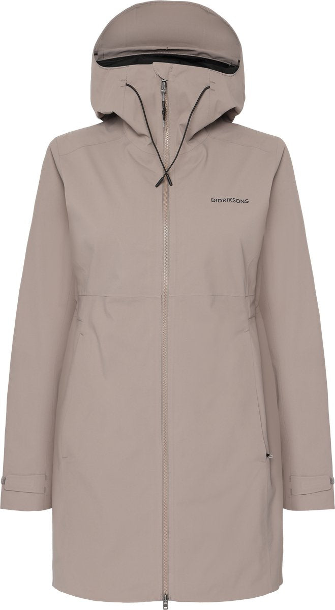 Didriksons bea wns parka 6 veste outdoor femme - marron cendré