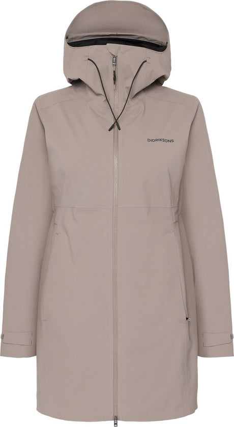 Didriksons bea wns parka 6 veste outdoor femme - marron cendré