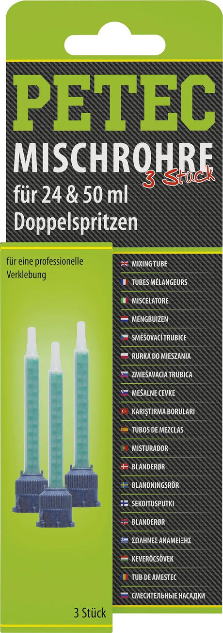 Tube de mélange statique Petec mélangeur statique 24 chariot double de 50 ml. 3er qn