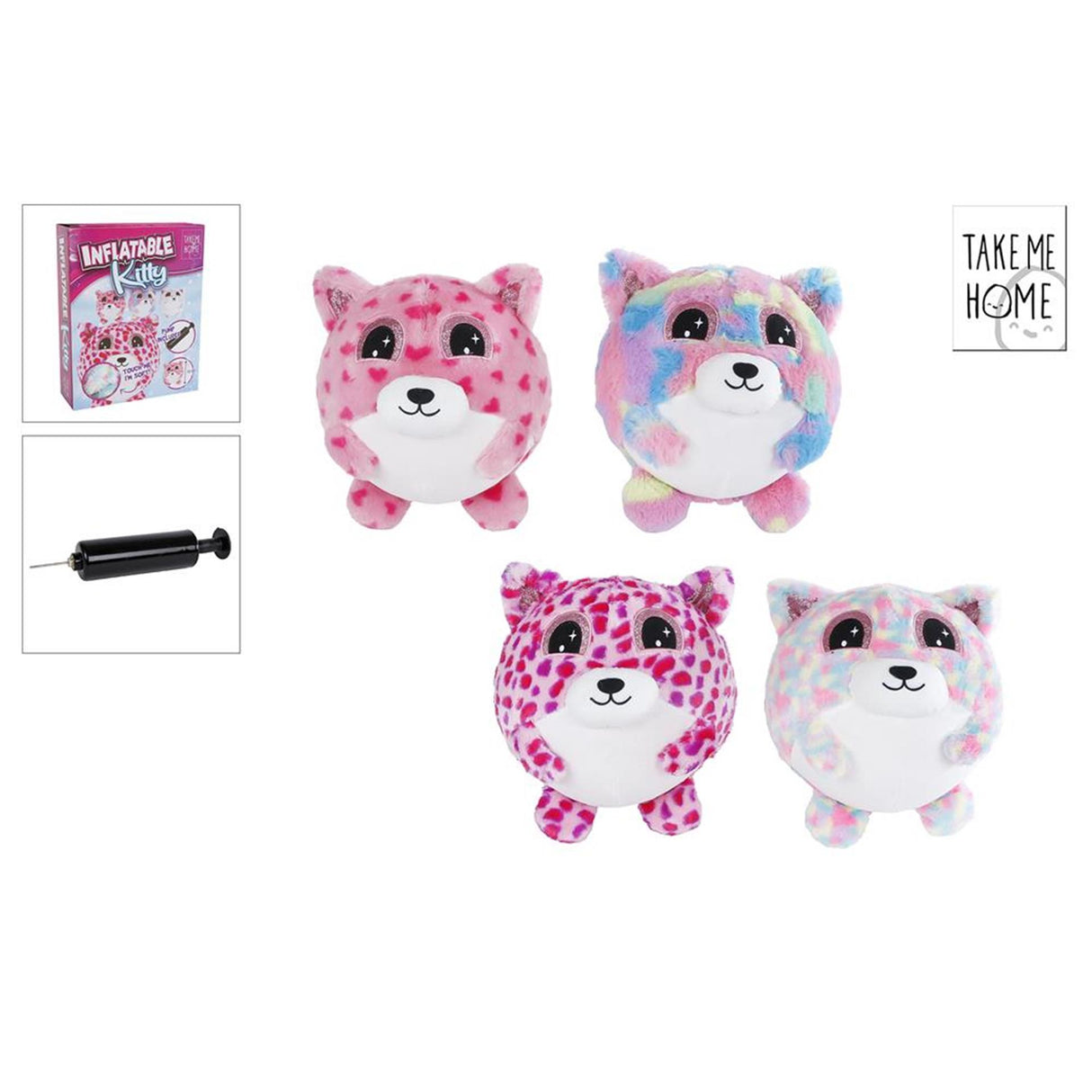 Ramenez-moi à la maison animal câlin gonflable avec pompe, 23 cm