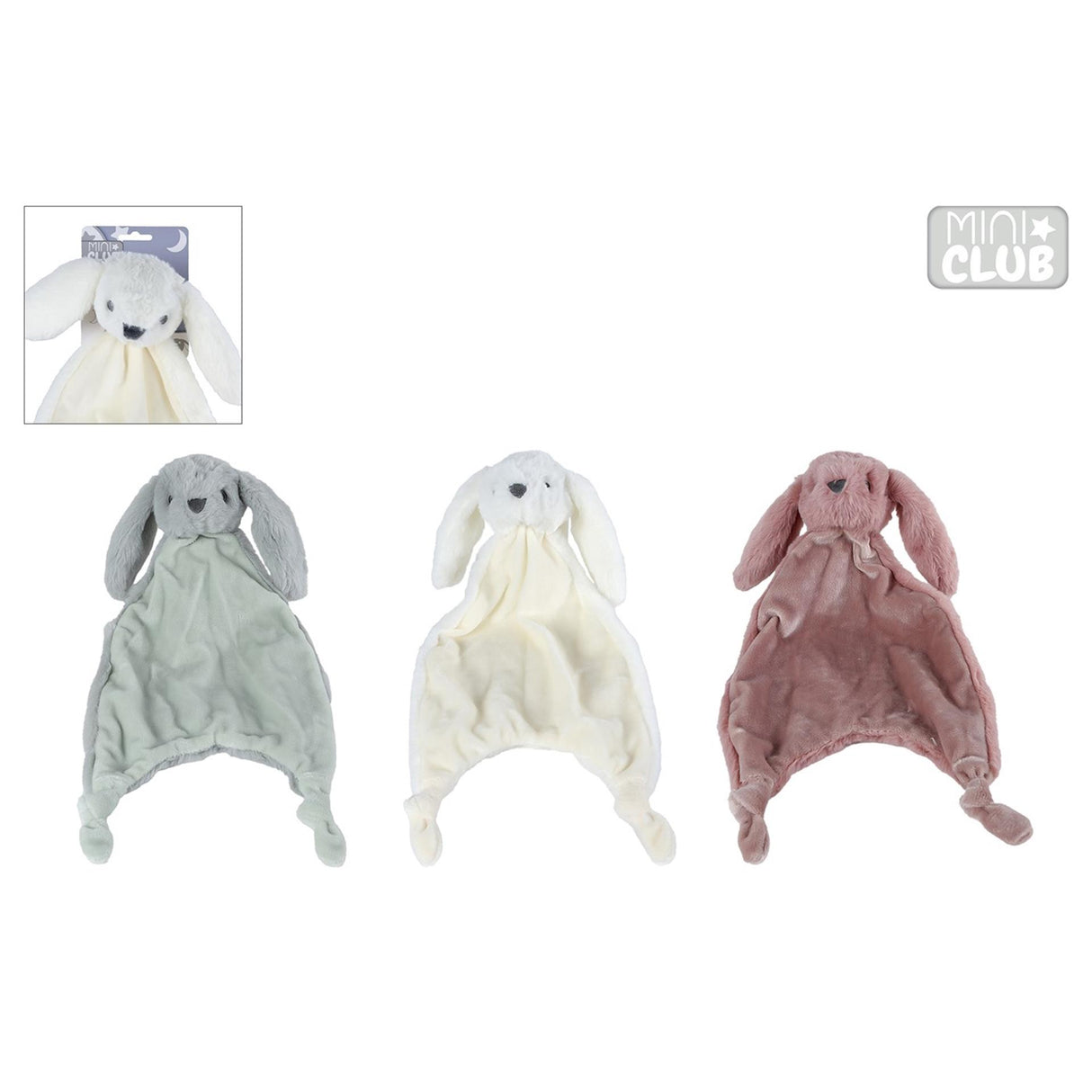Mini club doudou lapin 3ânes 38cm