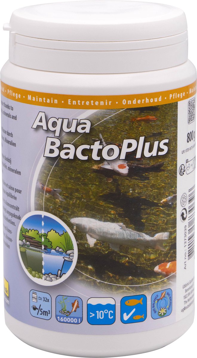Ubbink Vijverwater Traitement Aqua Bacto plus 800 g pour 160000 L