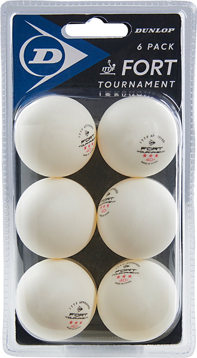 Dunlop - balle de tennis de table - boîte de 6 balles pour tournoi fort 40+