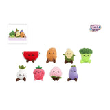 Fluffy menu groente of fruit pluche 9ass 12-14cm