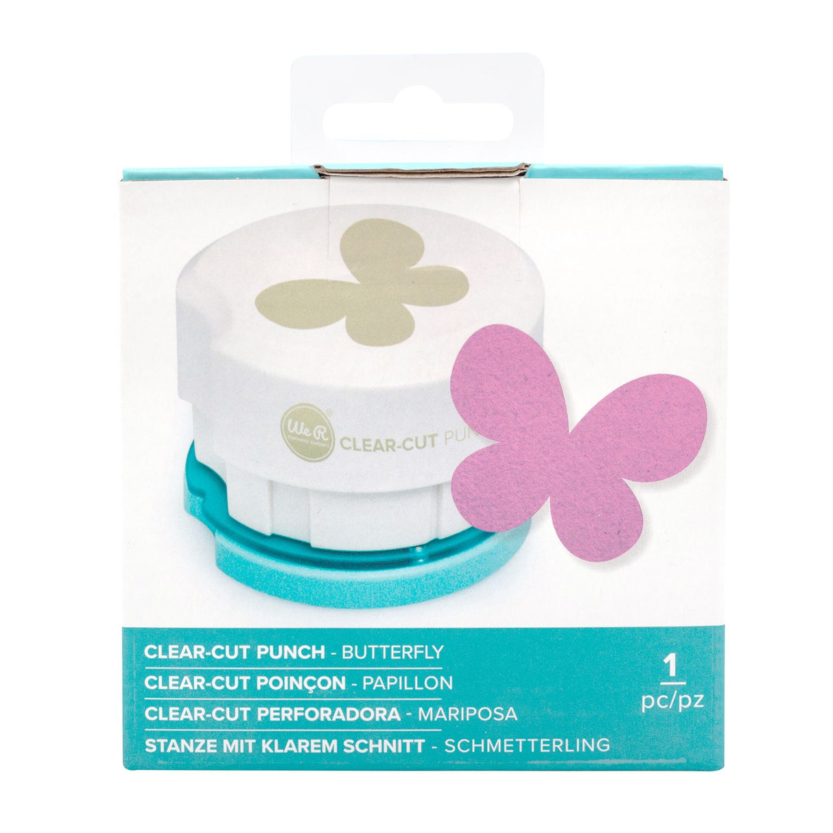 We r makers • perforatrice transparente 5,08 cm papillon