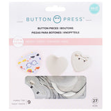 We r makers • recharge bouton pression coeur ø58mm 9pcs