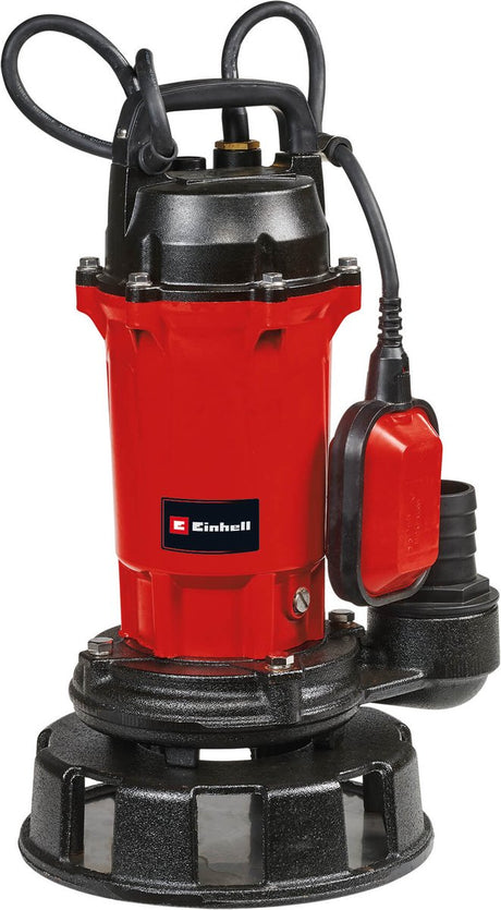 Pompe à eaux usées électrique Einhell ge-dp 900 cut - 900 w - 16 000 l h - système de coupe intégré pour broyer les grosses saletés et les objets solides