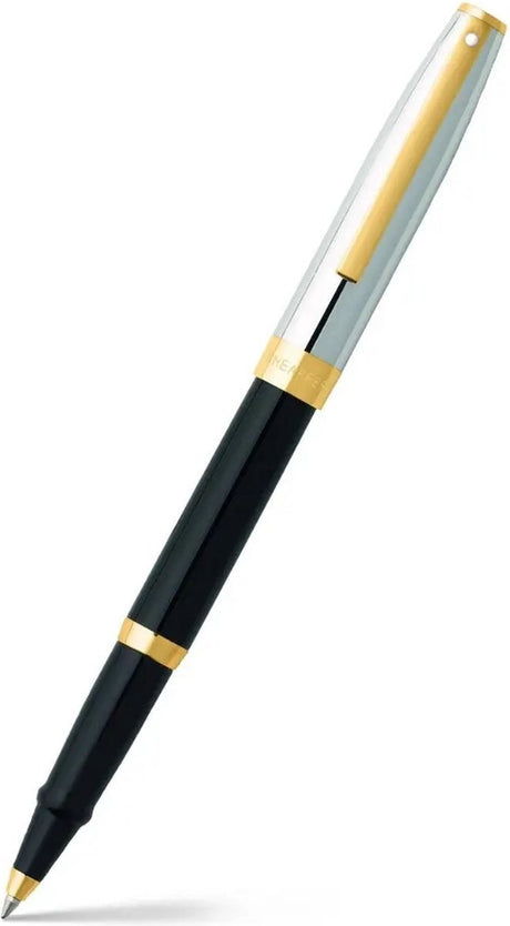 Roller Sheaffer - sagaris - noir brillant avec chrome et or - plume m - couleur d'écriture noir - sf-e1947551