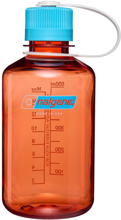 Nalgene - bouteille à col étroit - gourde - bouteille d'eau - 500 ml - flamme avec atoll bleu sustain nouveau !