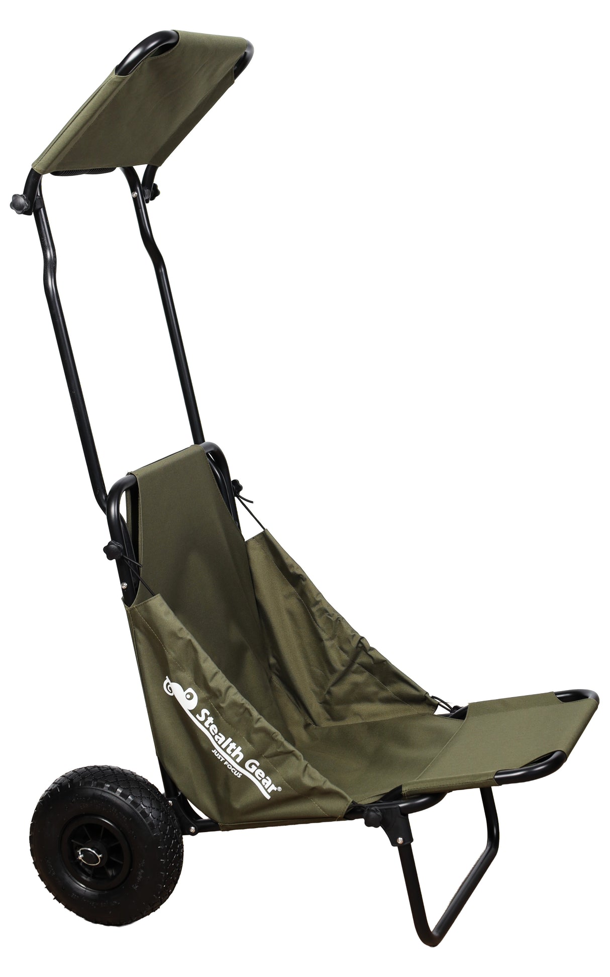 Chariot de transport de matériel furtif m2 vert forêt avec toit ouvrant
