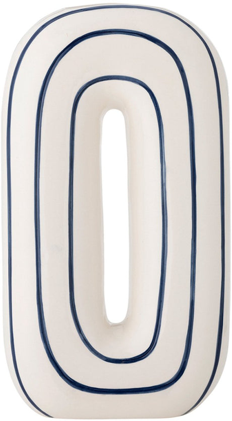 Bloomingville mae - vase - bleu - céramique