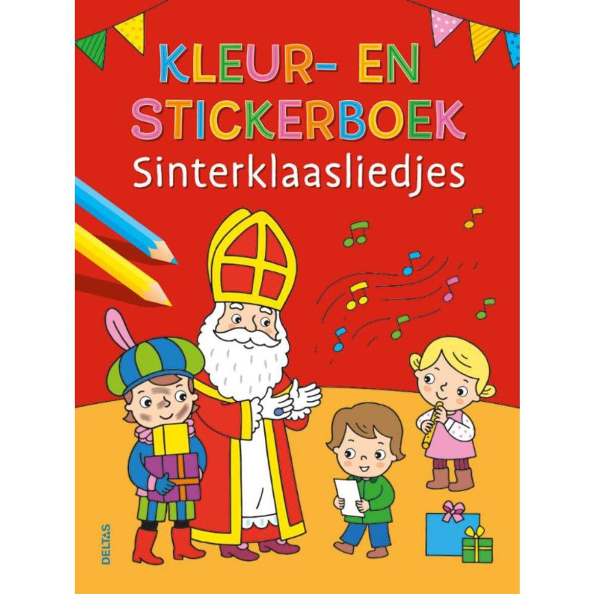 Livre de coloriage et d'autocollants Deltas Chansons de Sinterklaas