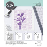 Sizzix • layered stencils geo flowers 4stuks