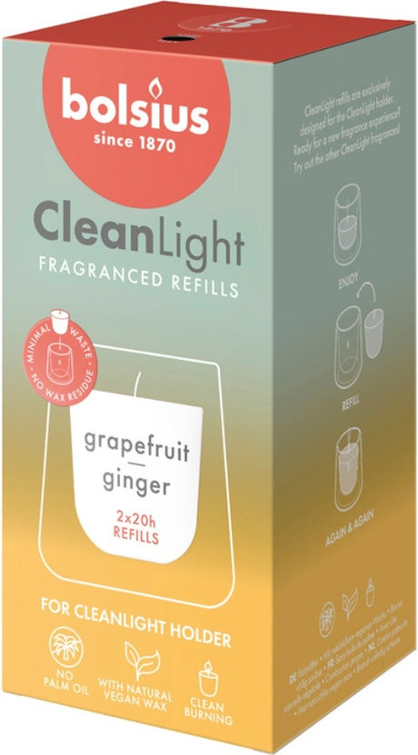 Bolsius recharge de parfum clean light 2 pièces