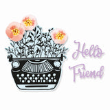 Sizzix • framelits die set 5pieces stamps hello typewriter