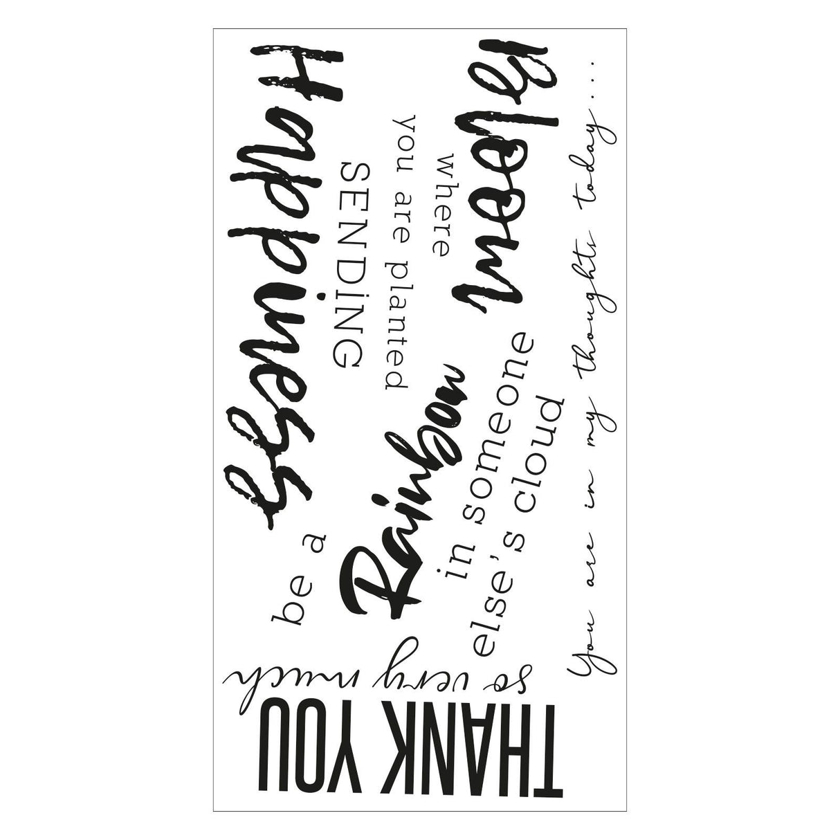 Sizzix • clear stamps sunnyside sentiments #1